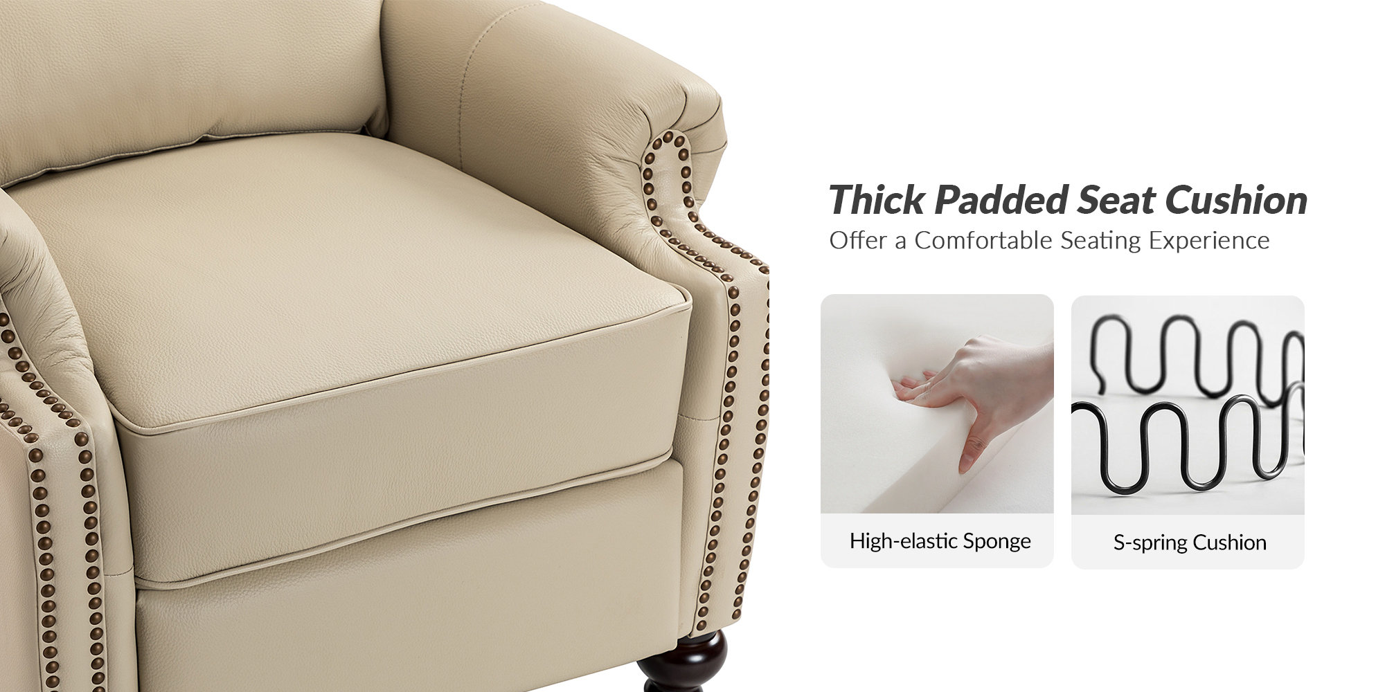 Adeesa Genuine Leather Recliner