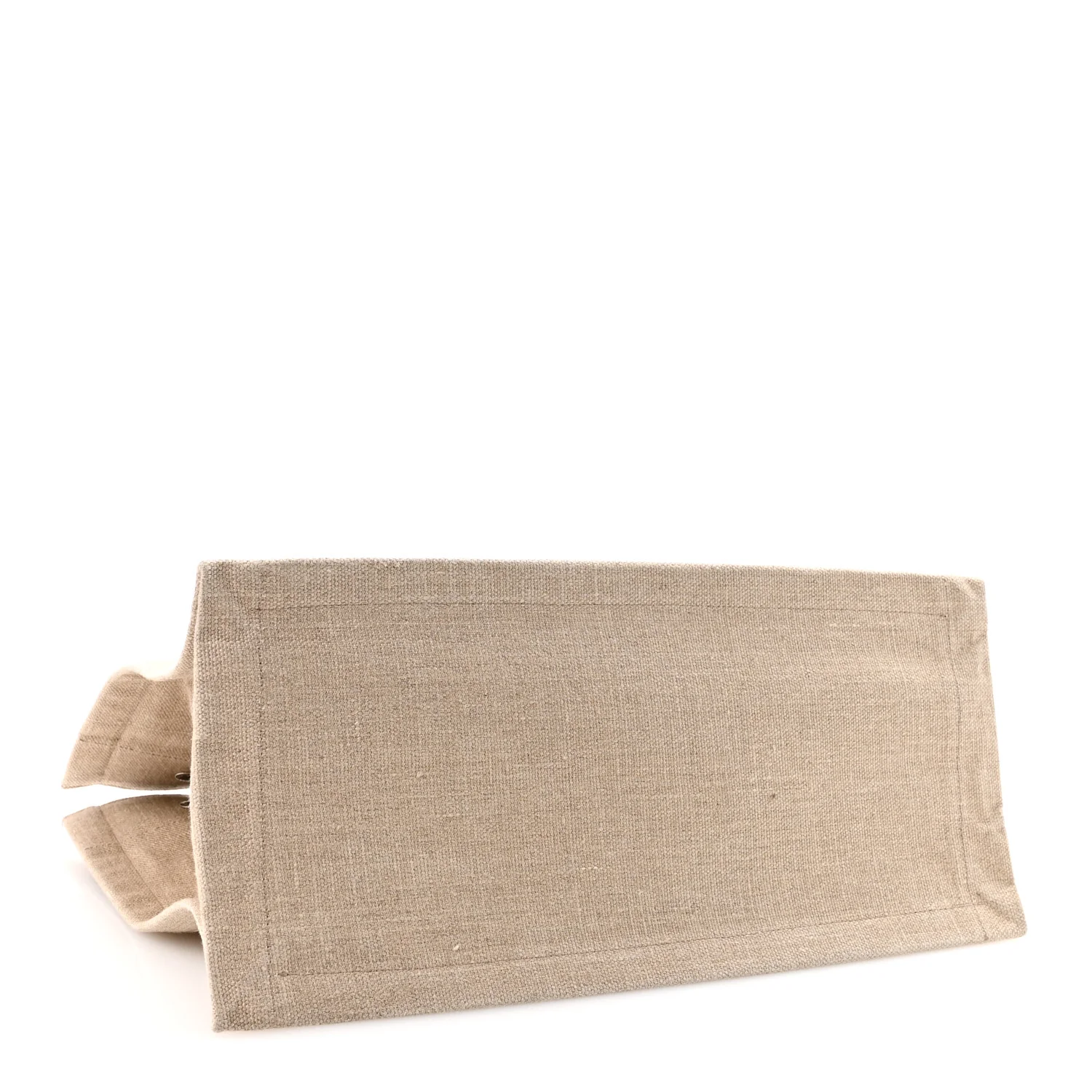 Linen Calfskin Small Rive Gauche Tote Greggio Natural - Top Club