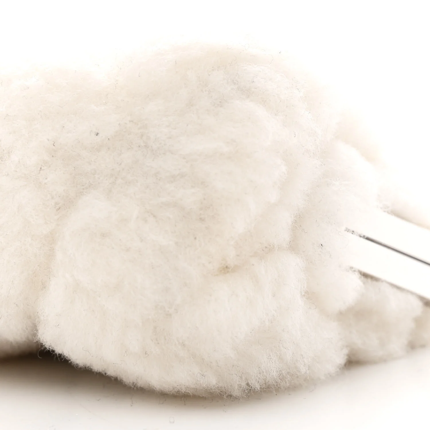 Shearling Sheepskin Lambskin Quilted Clutch With Chain White - Top Club