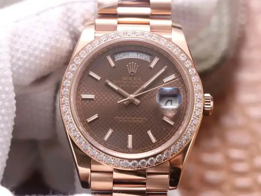 Rolex Day Date M228345RBR-0005 EW Factory Diamond-Set Bezel