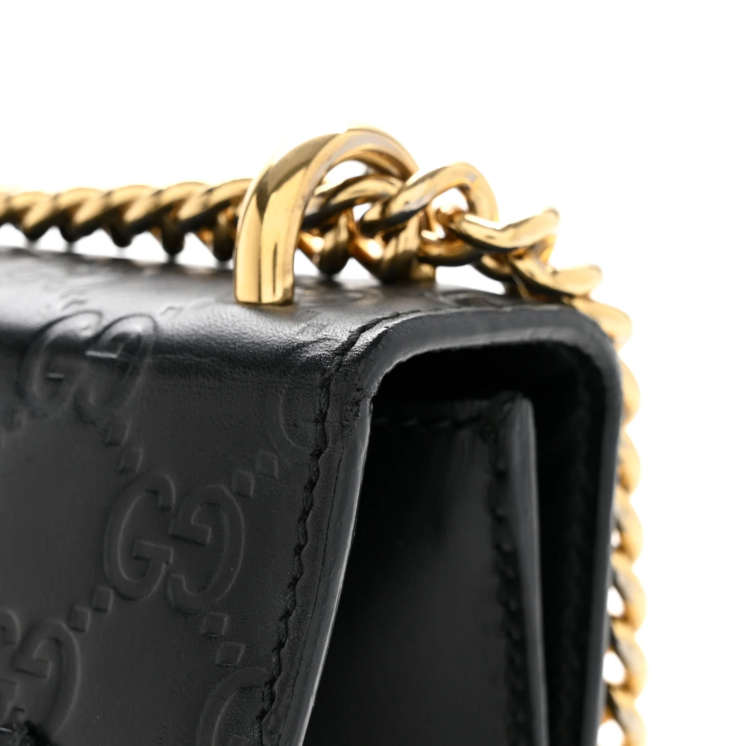 Guccissima Small Padlock Shoulder Bag Black - Top Club