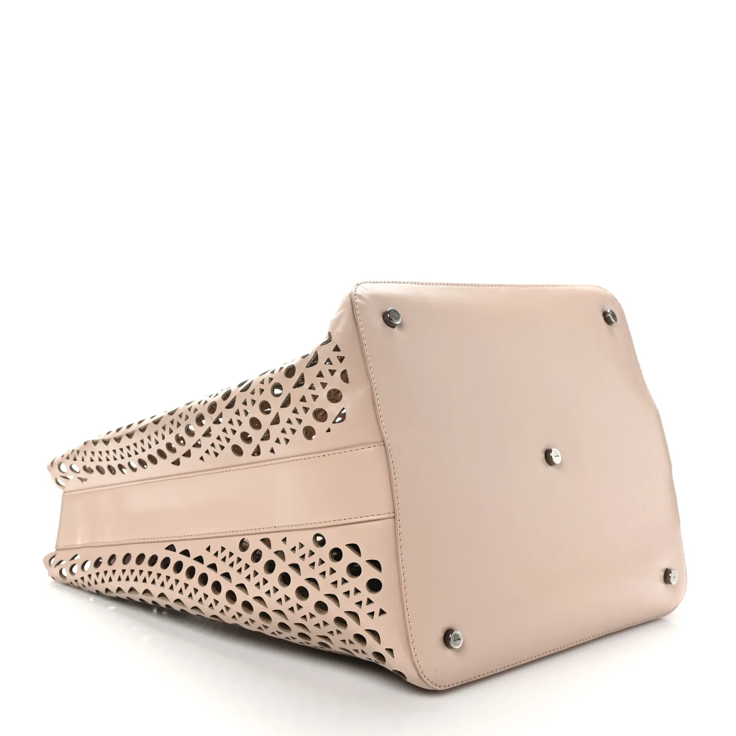 Calfskin Laser Cut Tote Sable - Top Club
