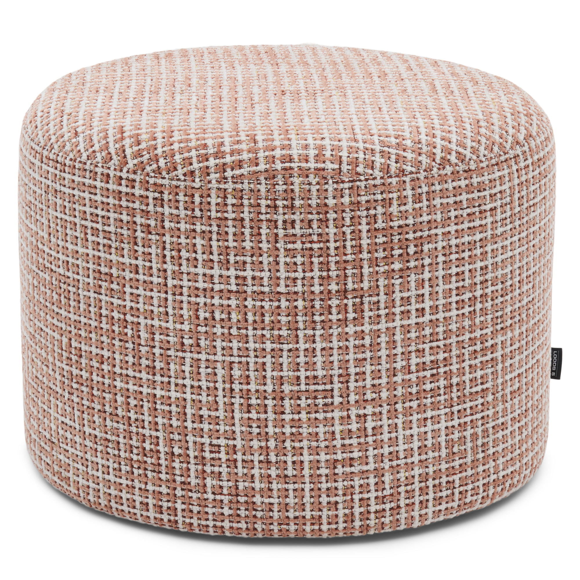 Poef Sabe funky brick coral 56x40 cm