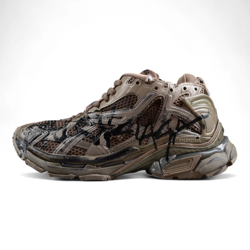 Balenciaga Runner Sneaker 'Graffiti - Dark Taupe/Black' - Sneaker Replica Workshop