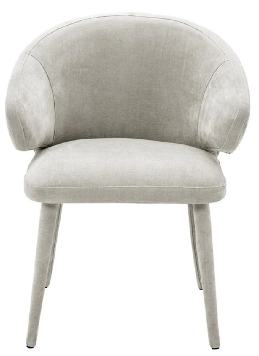 Designer dining room chair sand color 62 x 55 x H. 79 cm - luxury furniture