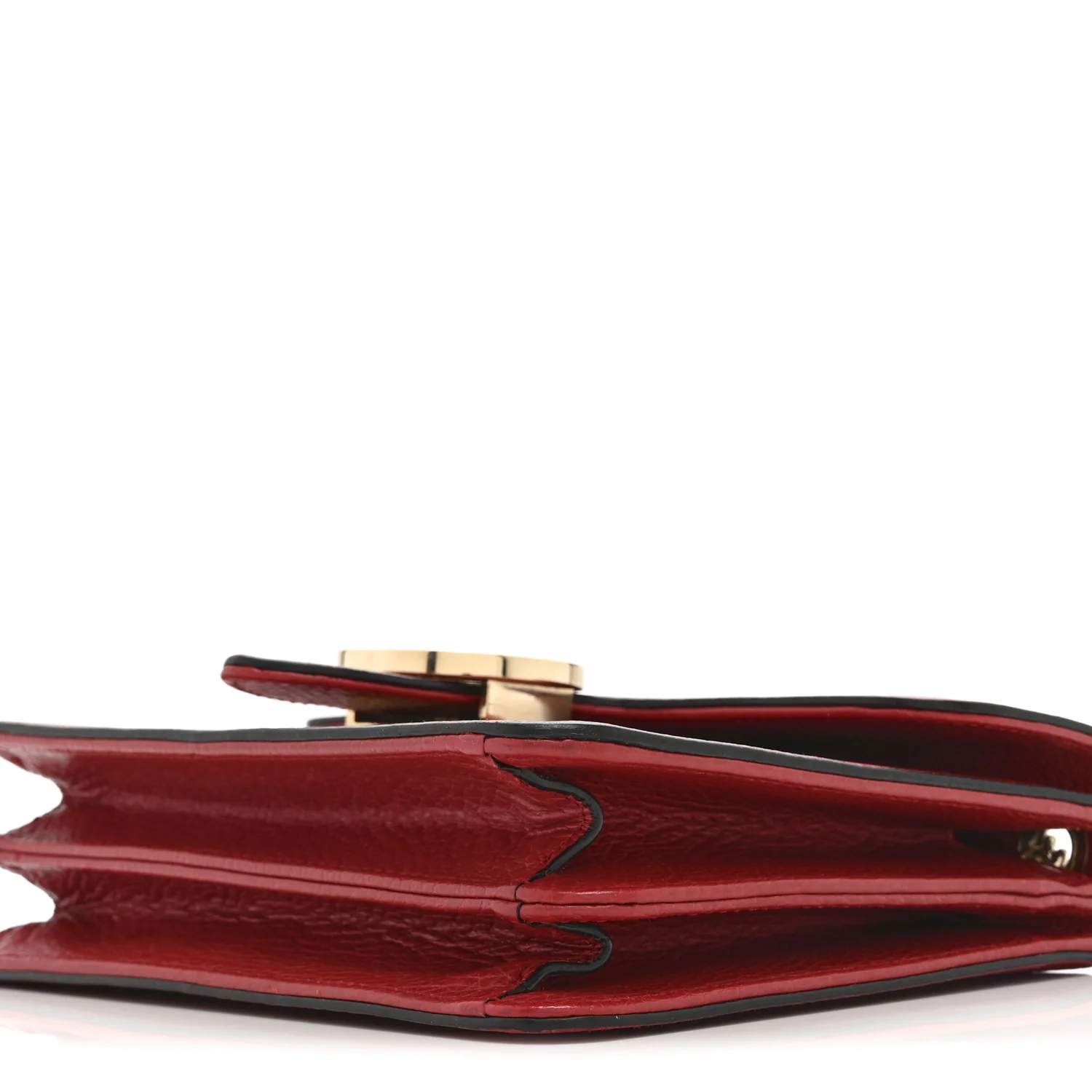 Dollar Calfskin Small Interlocking G Shoulder Bag Red - Top Club