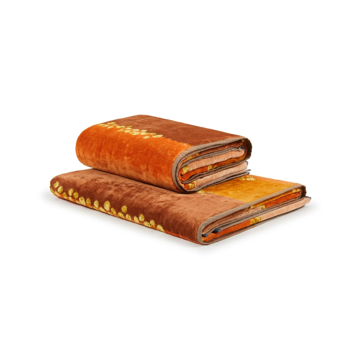 Asciugamano Con Ospite In Spugna Madagascar 40X60+60X100 Salmone Carrara