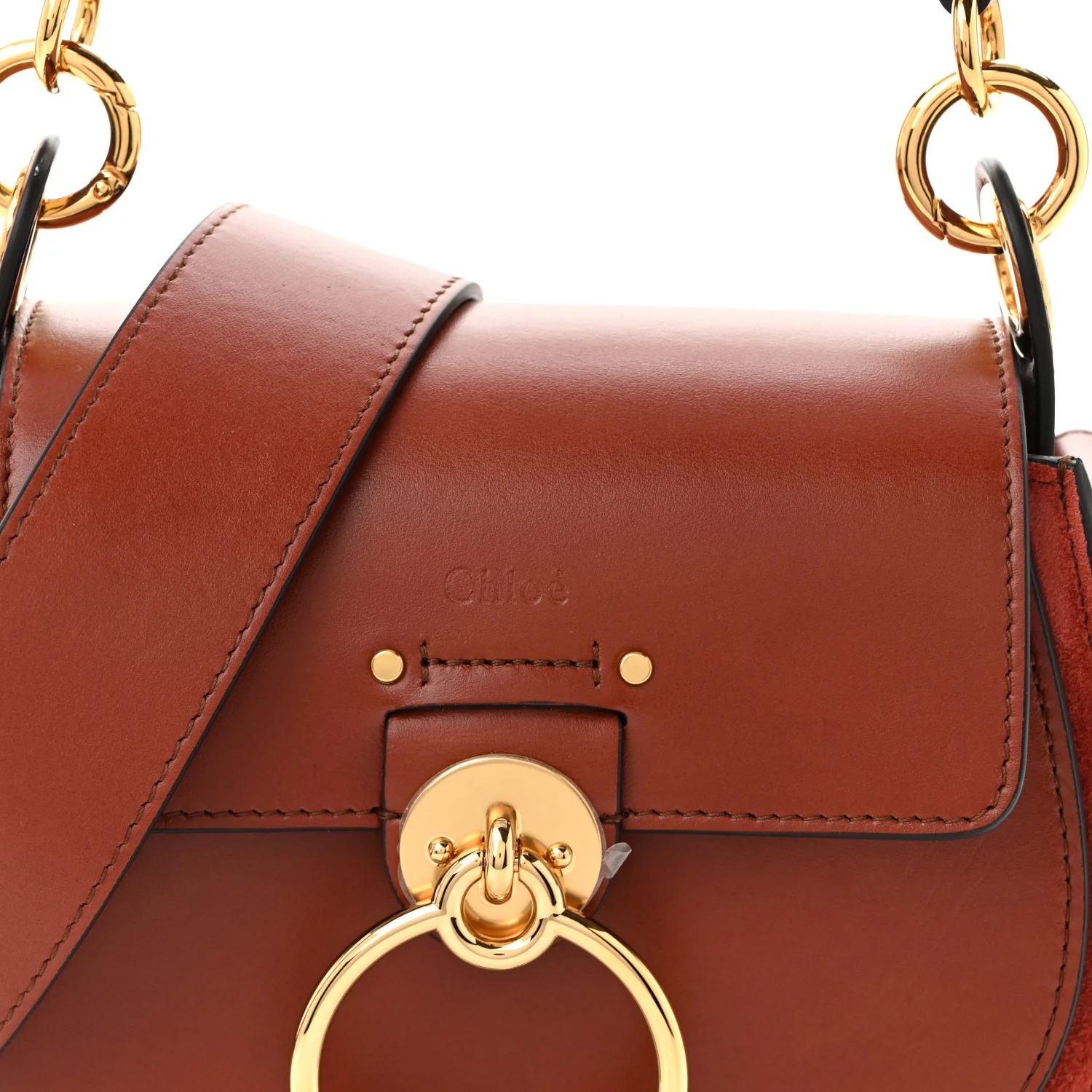 Calfskin Small Tess Bag Sepia Brown - Top Club