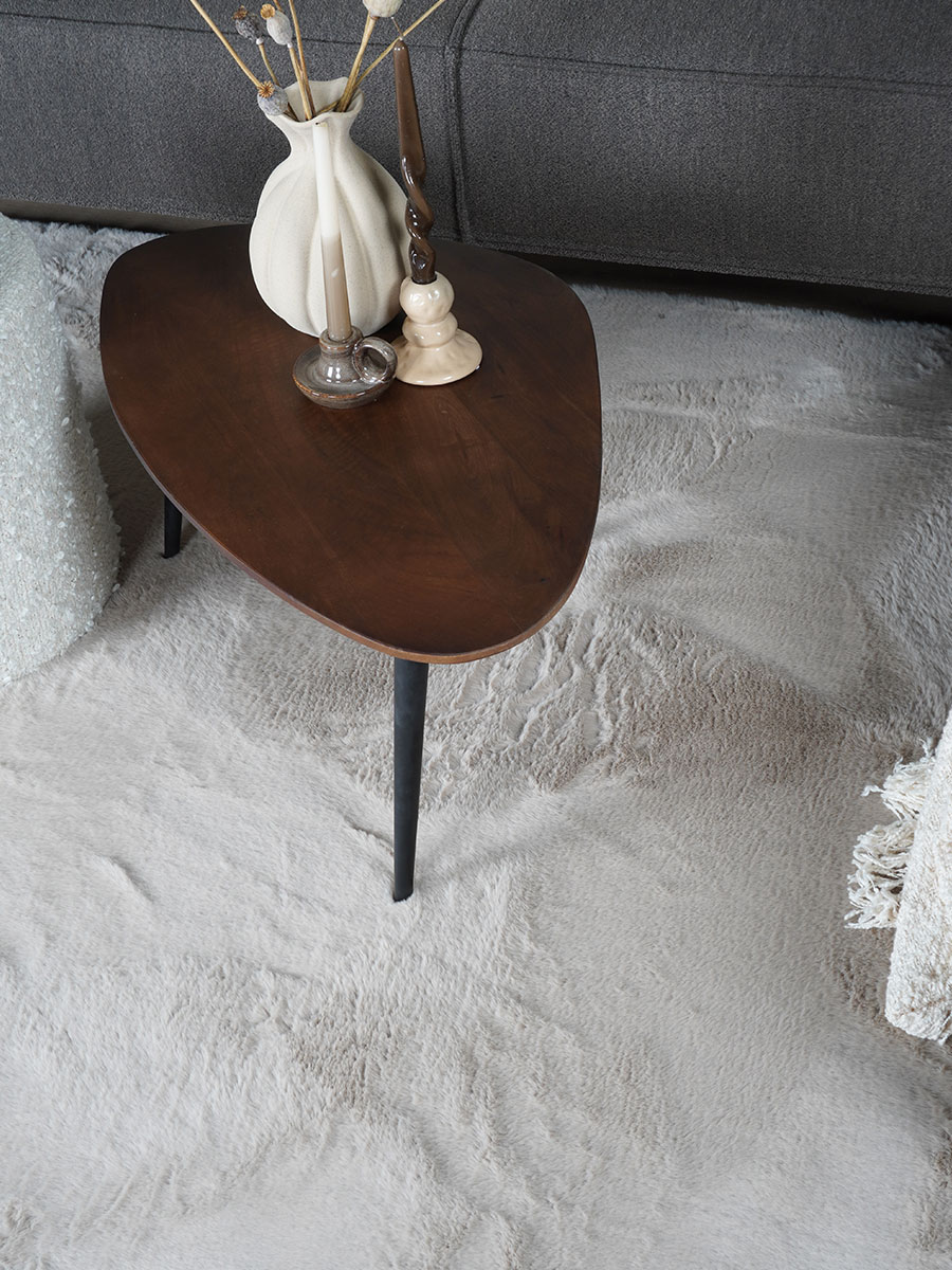 Vloerkleed Velluto Beige - Rond ø160 cm