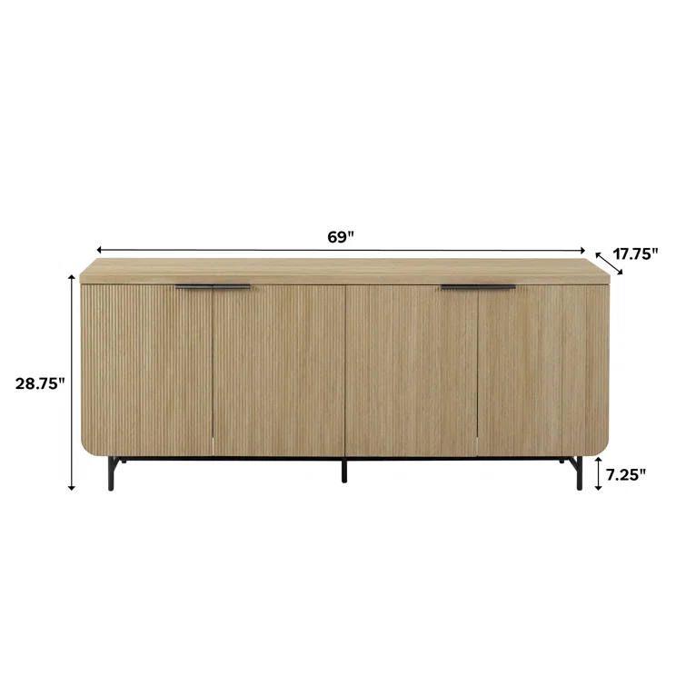 Ludlow Reeded 4-Door Sideboard