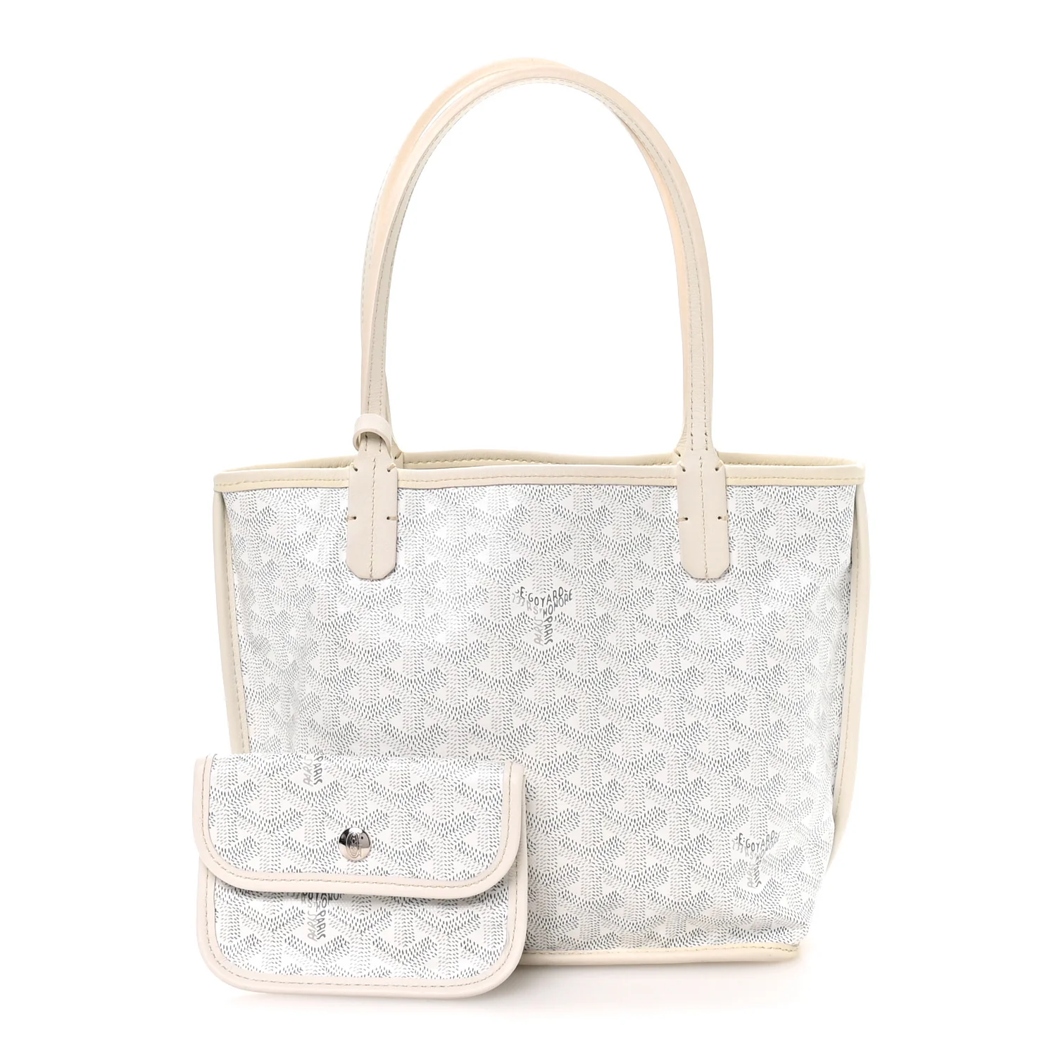 Goyardine Reversible Mini Anjou White