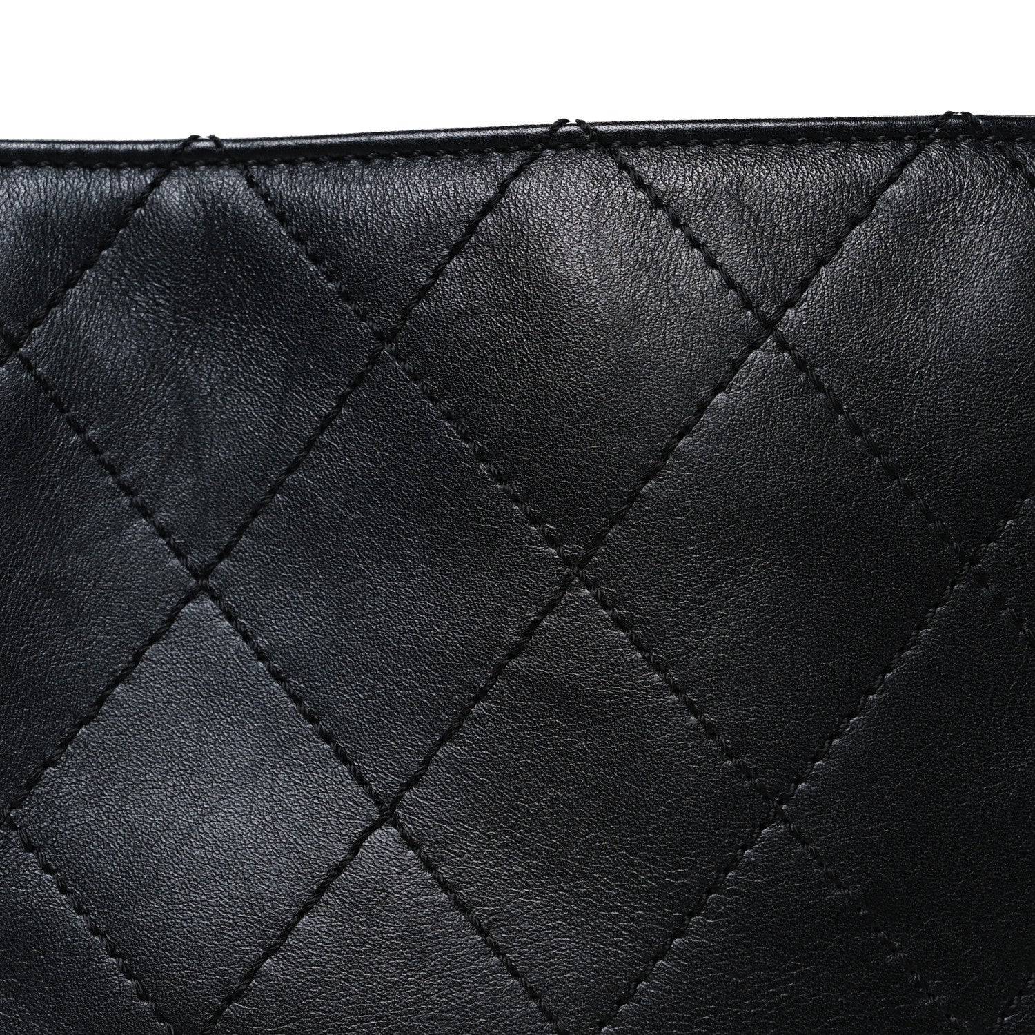 Lambskin Diamond Stitched Shoulder Bag Black - Top Club