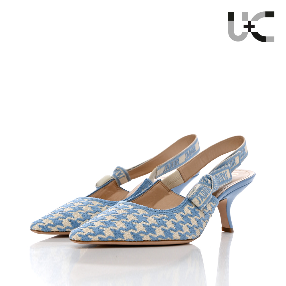 Dior Cotton Houndstooth J'Adior Slingback Heel (Replica) - Sneaker Replica Workshop