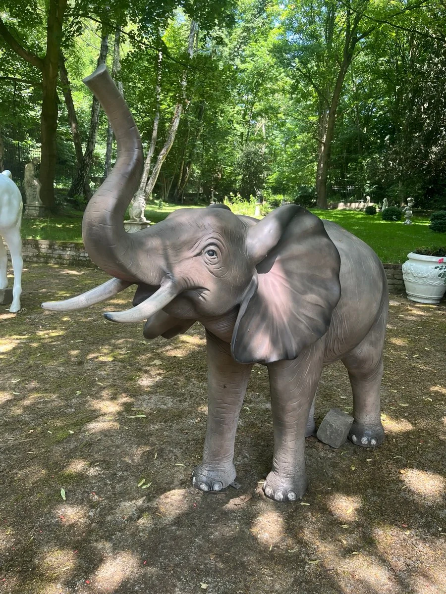 Luxury decorative sculpture XXL elephant – monumental elegance for inside and outside