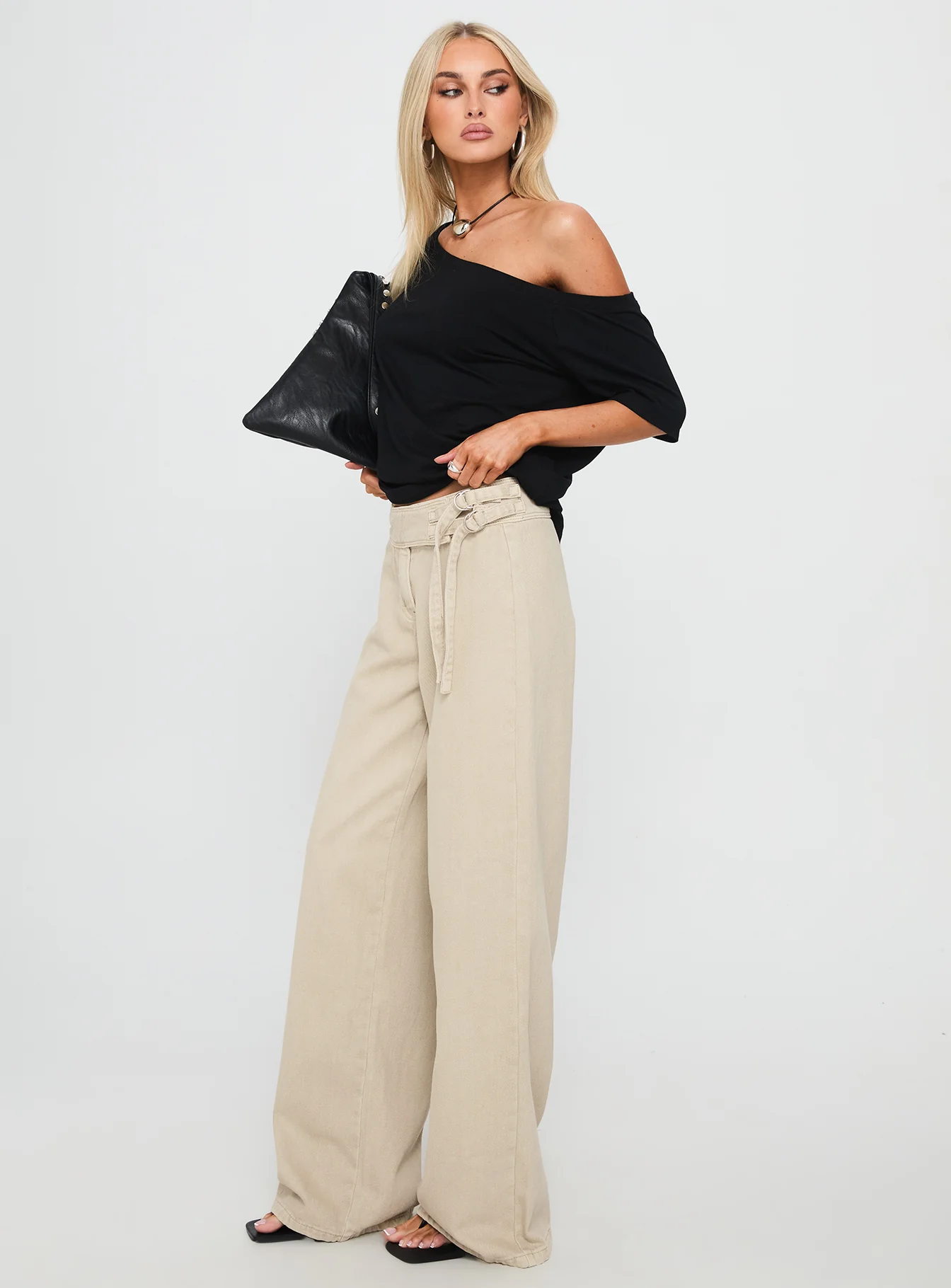 Boxie Mid Rise Wide Leg Jeans Washed Green