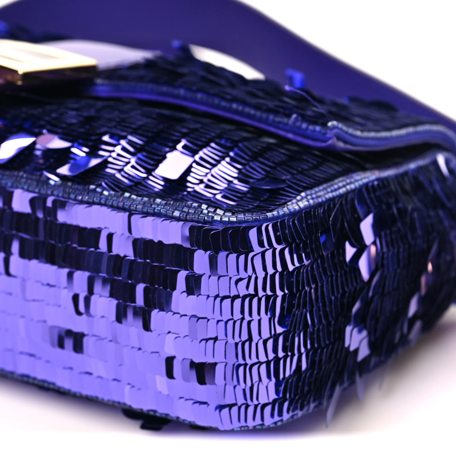 Sequin Paillettes Shiny Nappa Sex and the City Baguette Viola Purple Rain - Top Club