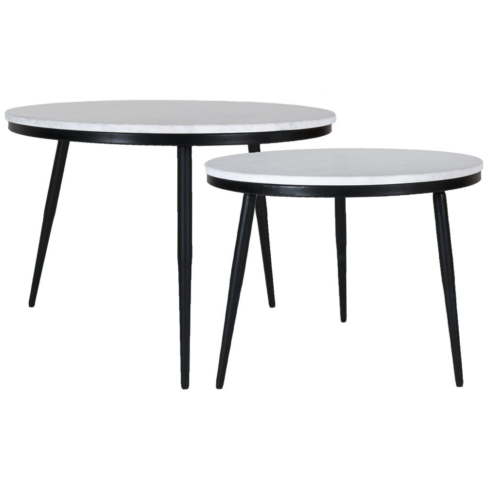 Salontafel Melle – Marmer – Set van 2