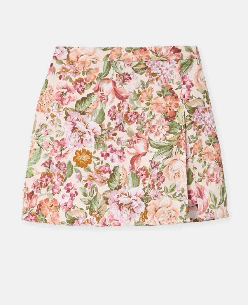 Pimkie Jupe-short motif fleurs façon tapisserie
