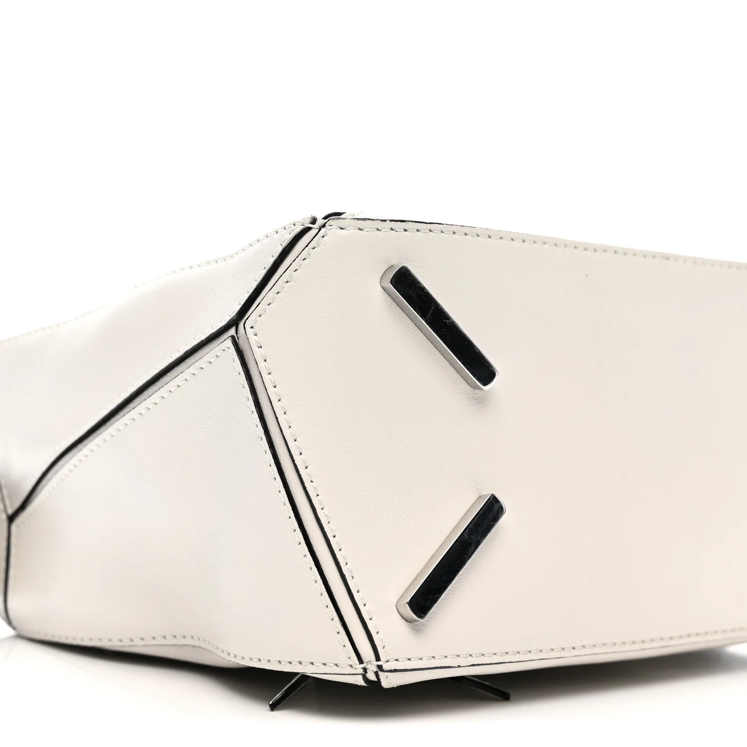 Calfskin Small Puzzle Bag White - Top Club
