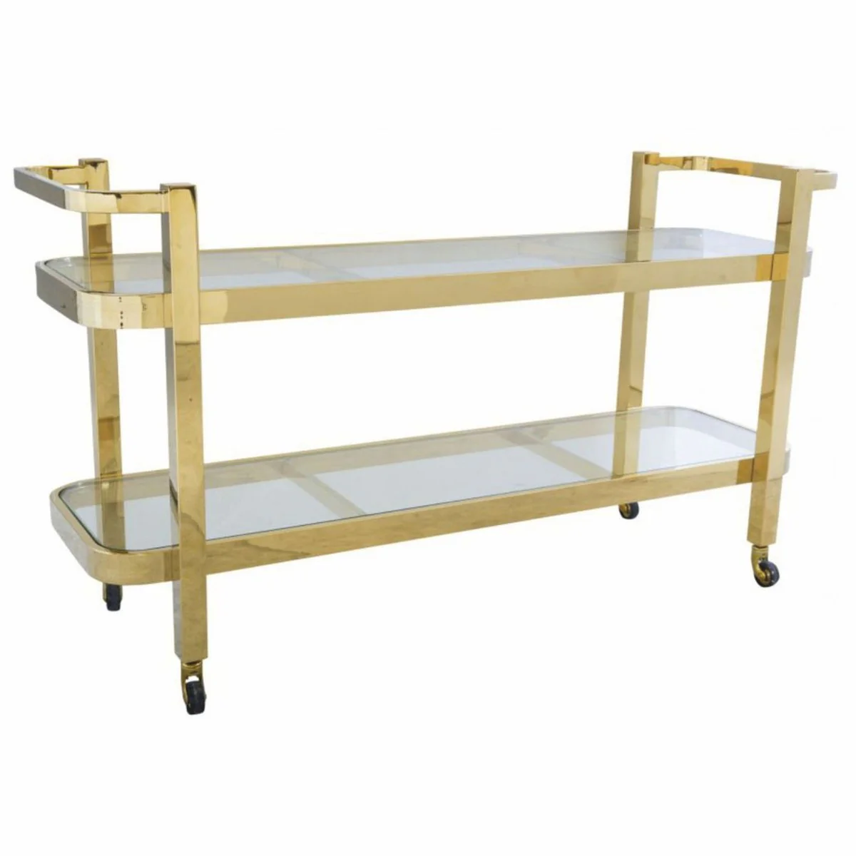 Luxury serving trolley gold 140 cm - catering accessories