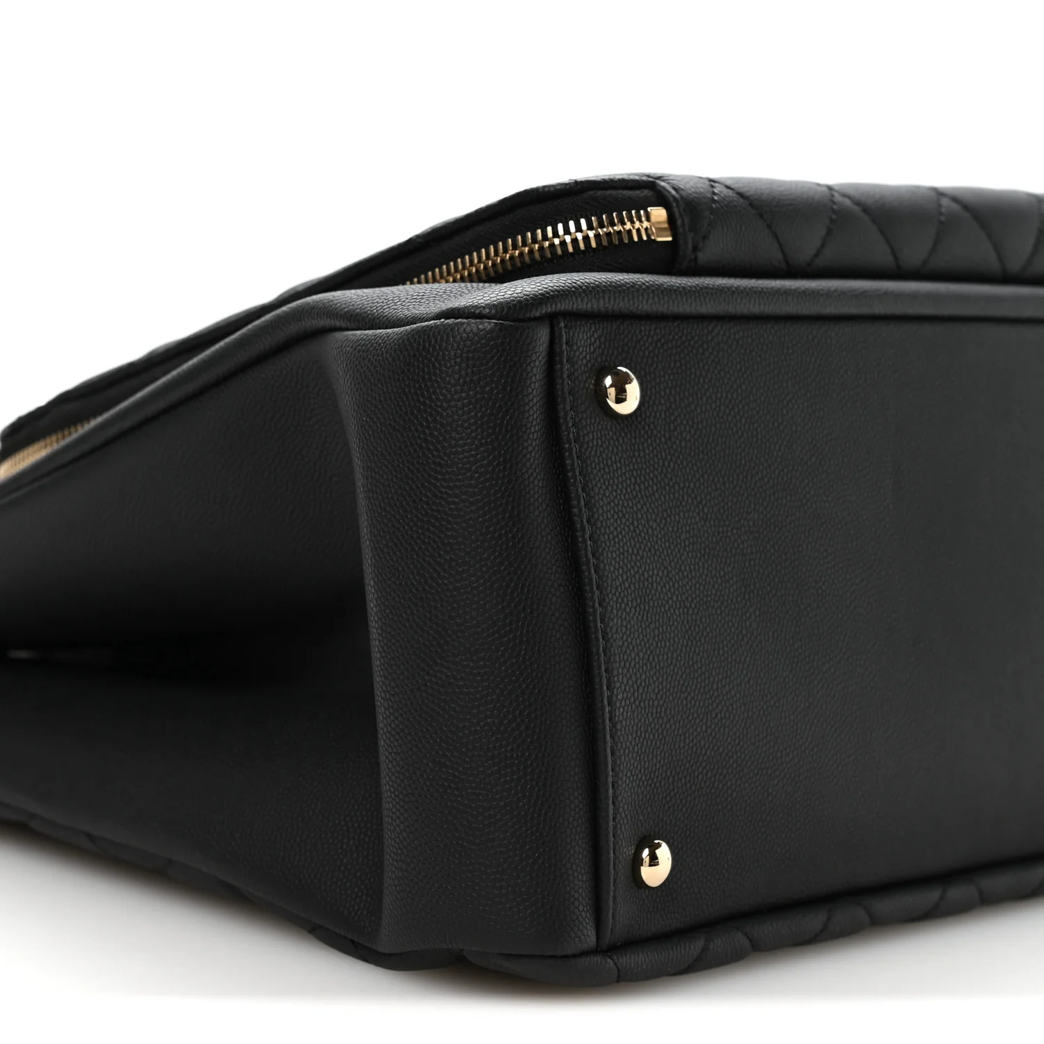 Caviar Quilted Large Business Affinity Shopping Bag Black - Top Club