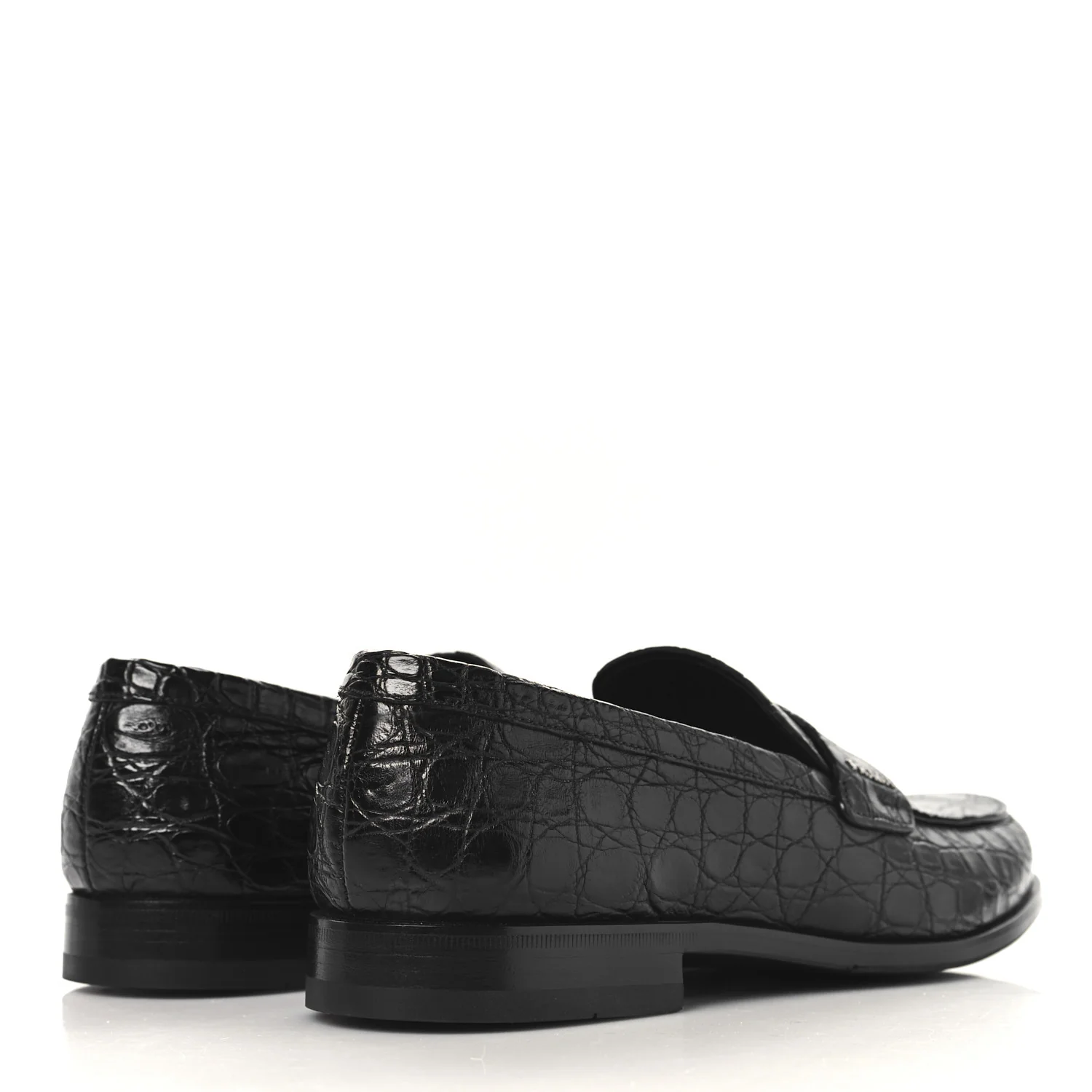 Crocodile Mens Loafers 7 Black - Top Club