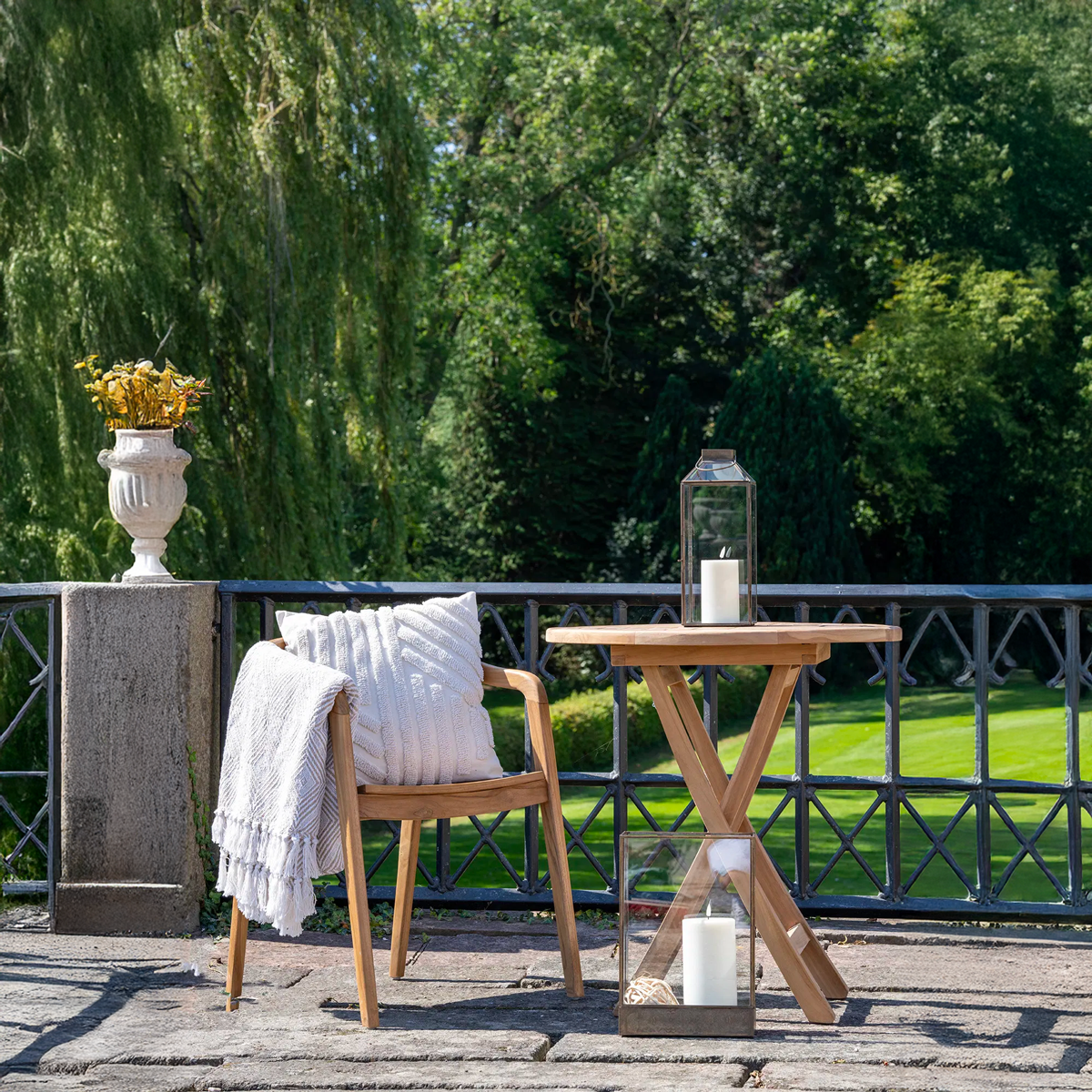 Houten tuinstoel Claudette Naturel