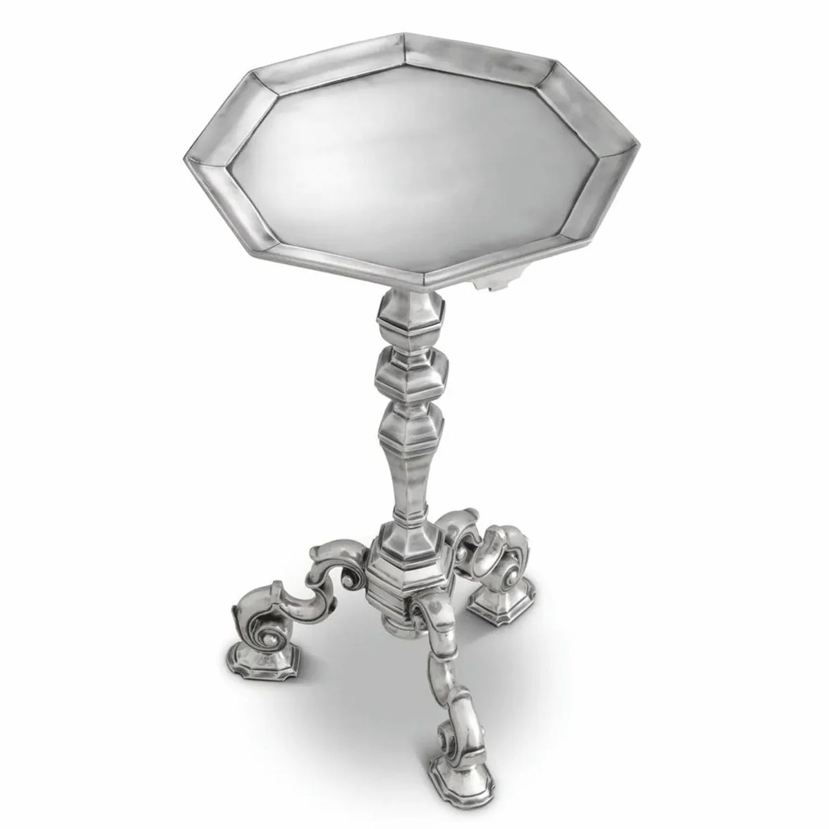 Luxury Baroque side table antique silver H. 66 cm - Baroque hotel furniture
