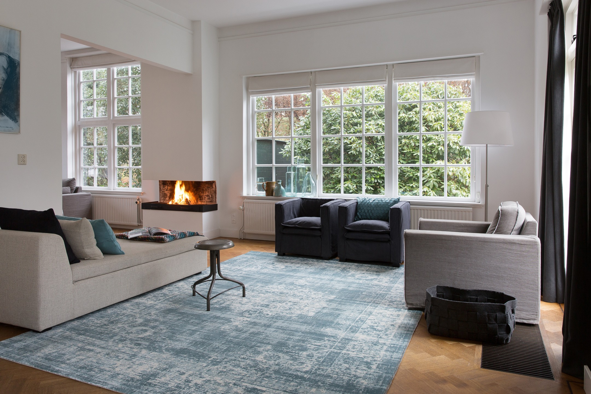 Vloerkleed light blue 80x150 cm