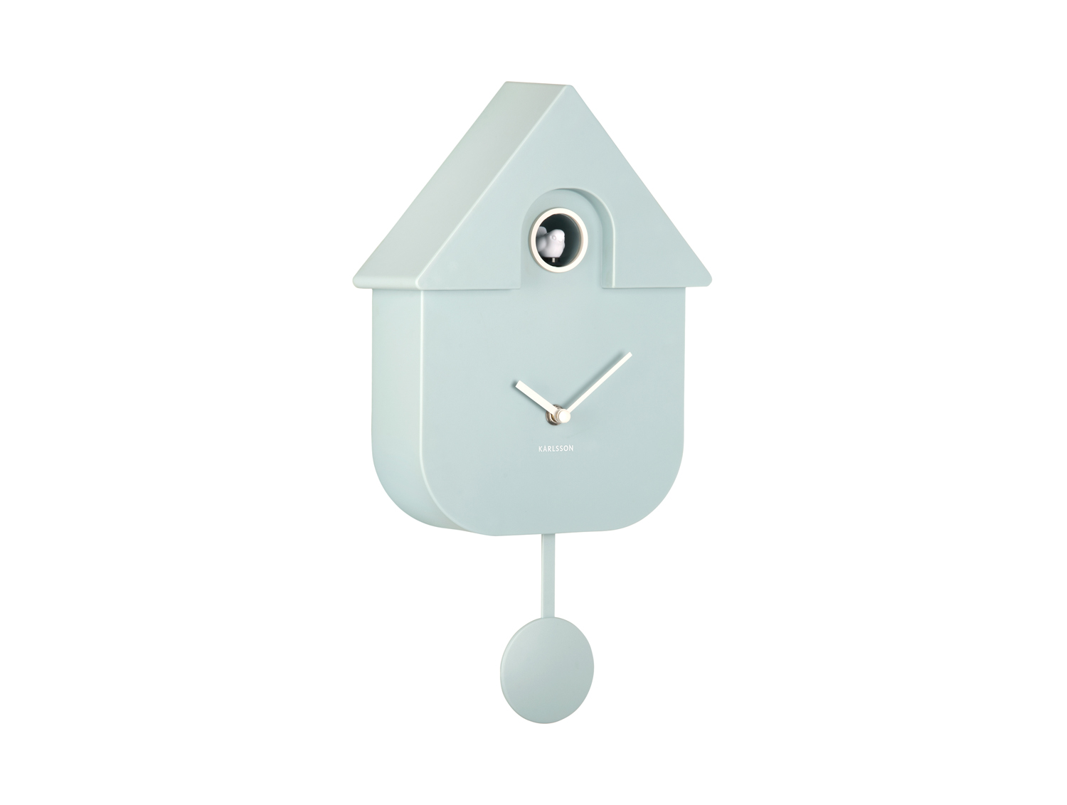 Wall clock Modern Cuckoo ABS soft blue