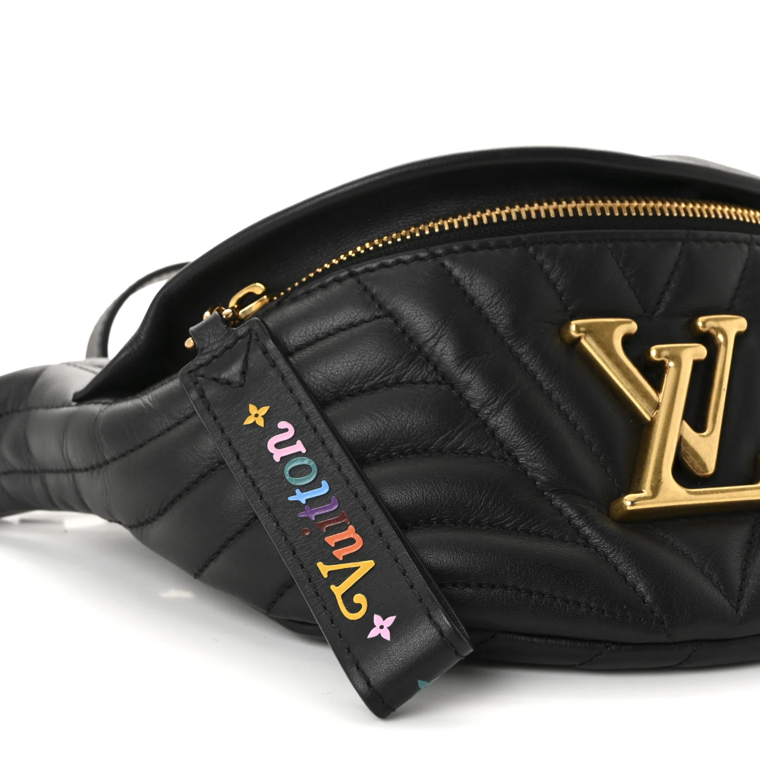 Calfskin Quilted New Wave Bumbag Black - Top Club