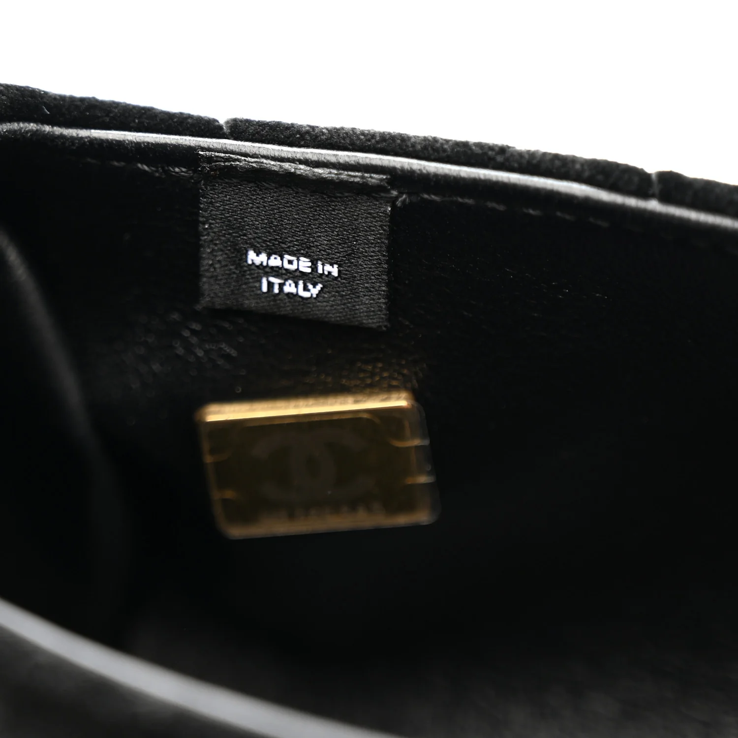 Velvet Quilted Mini Top Handle Flap Black - Top Club