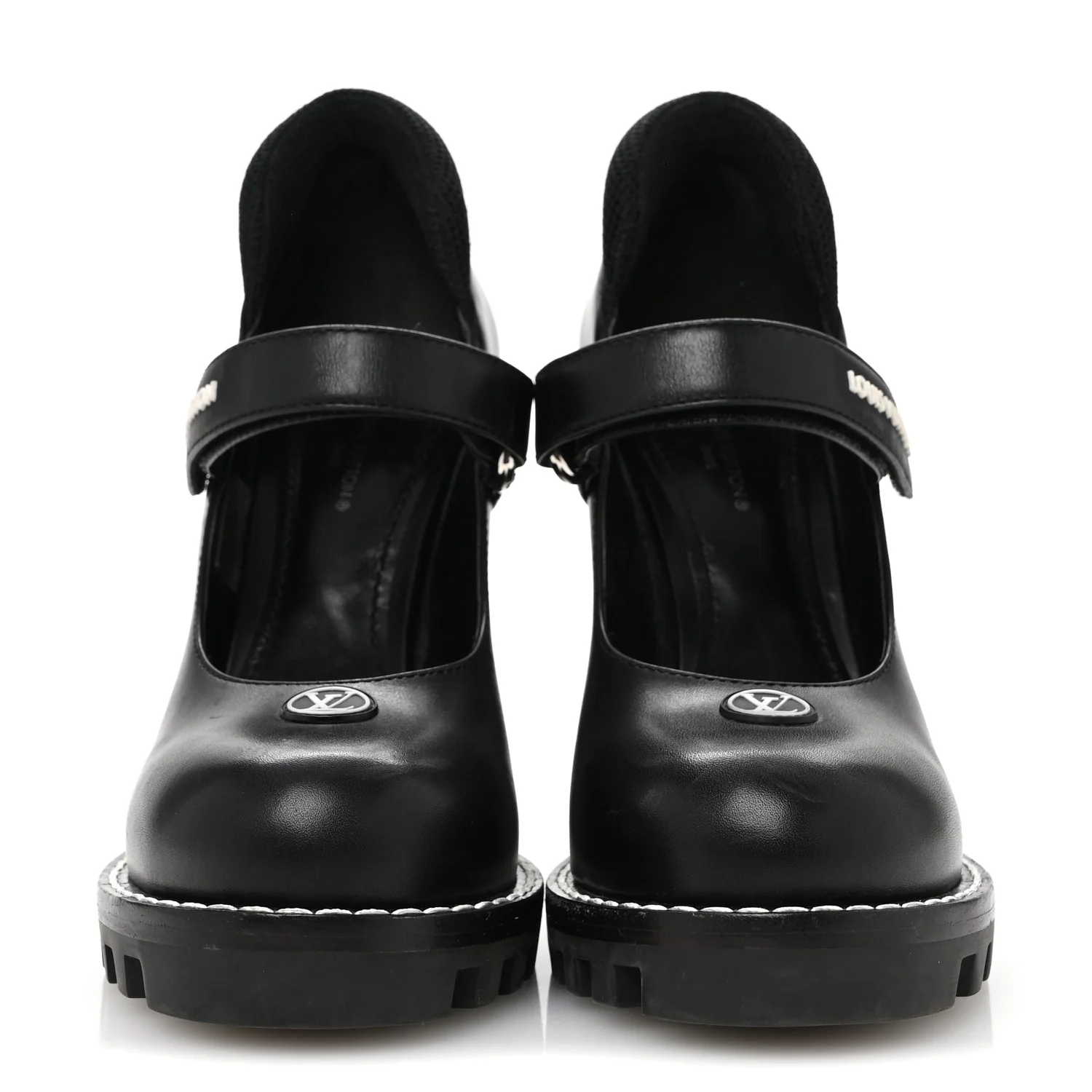 Calfskin Star Trail Ankle Pumps 37 Black - Top Club