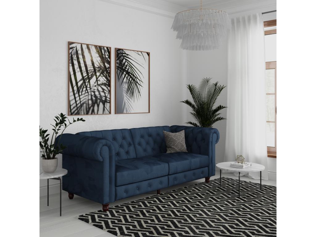 Sofá cama 3 plazas felix azul