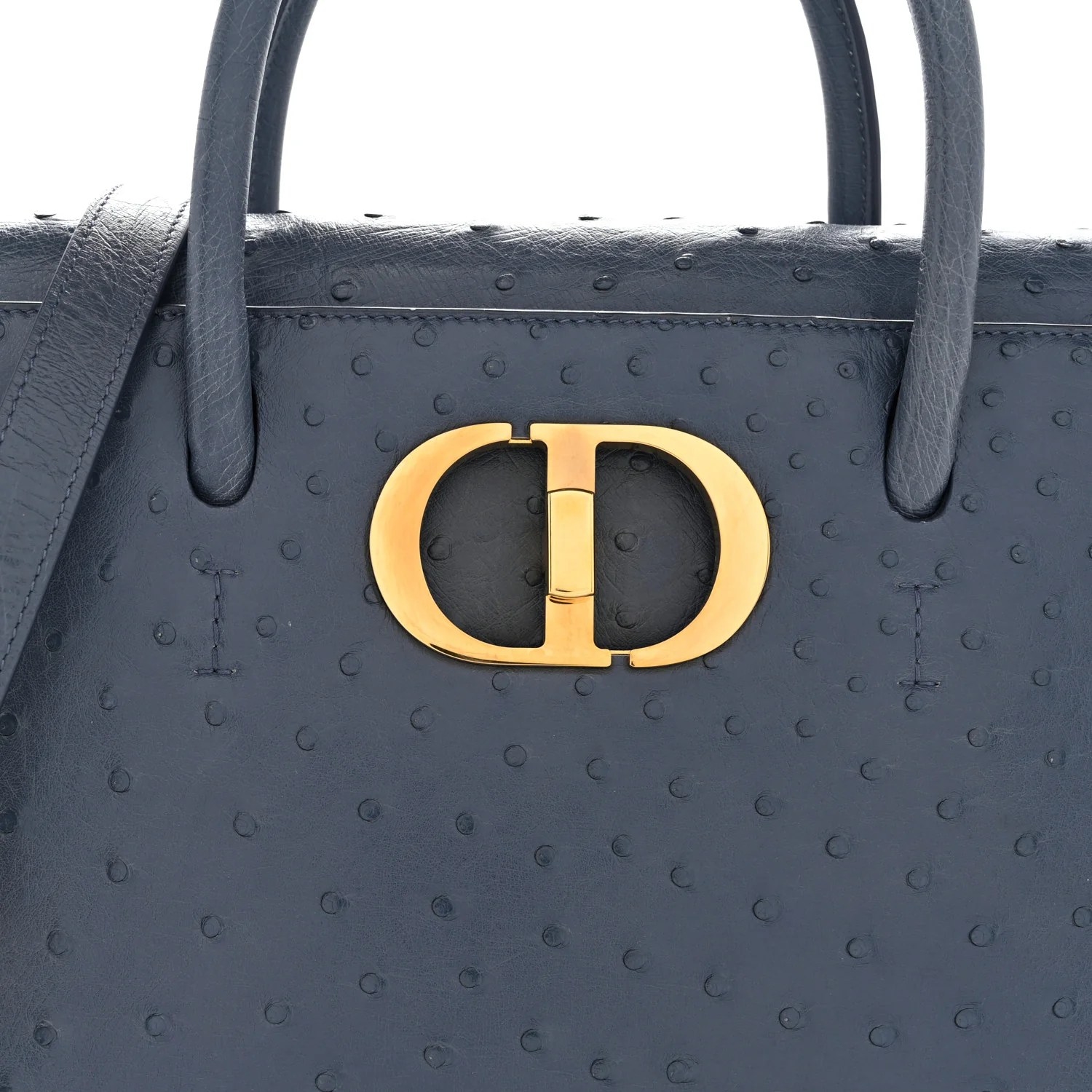 Ostrich Large St. Honore Tote Dark Denim - Top Club