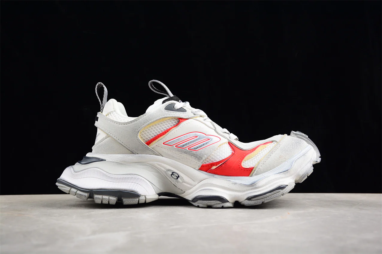 Balenciaga Cargo Sneaker 'Worn-Out - White Red' - Sneaker Replica Workshop