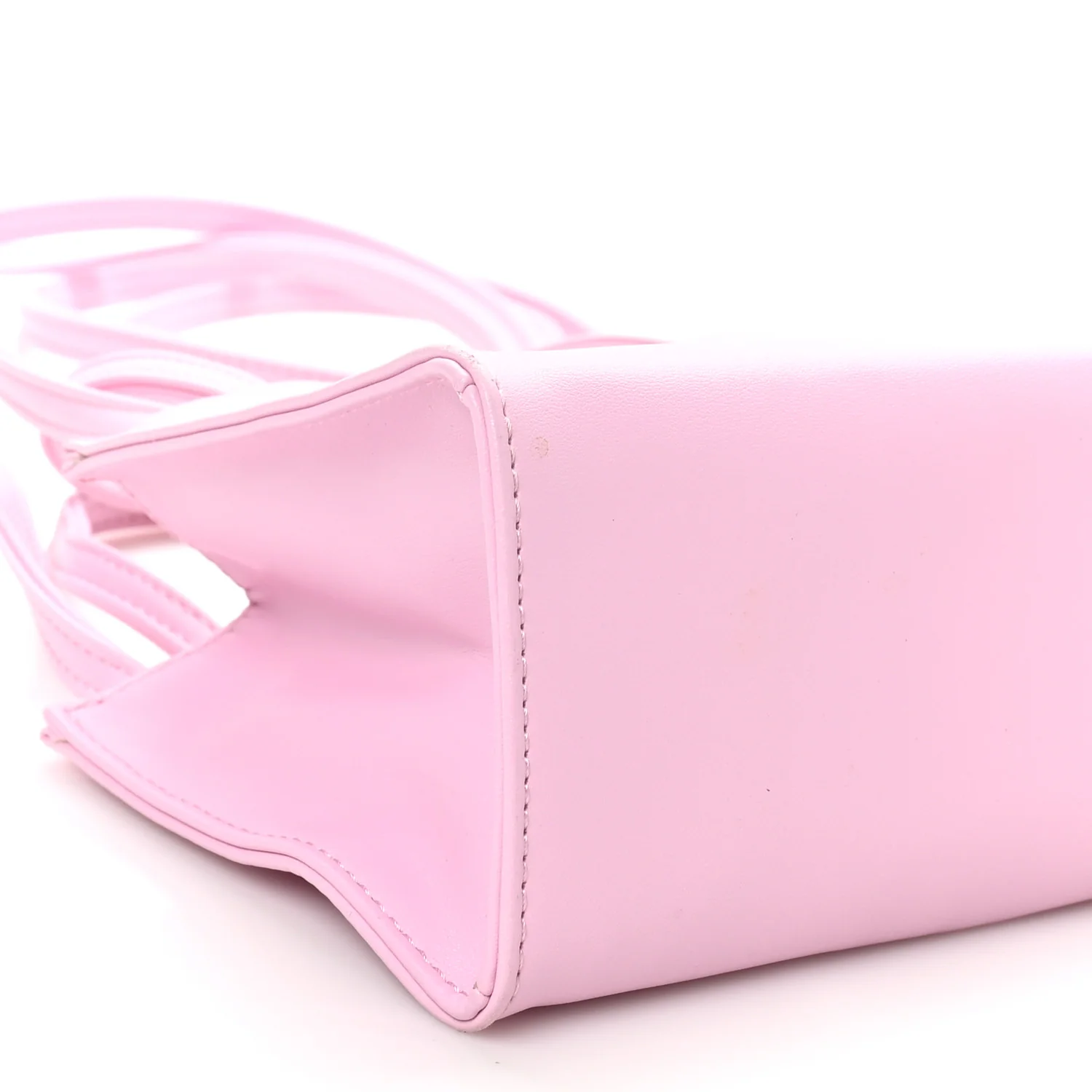 Vegan Leather Small Shopping Bag Bubblegum - Top Club