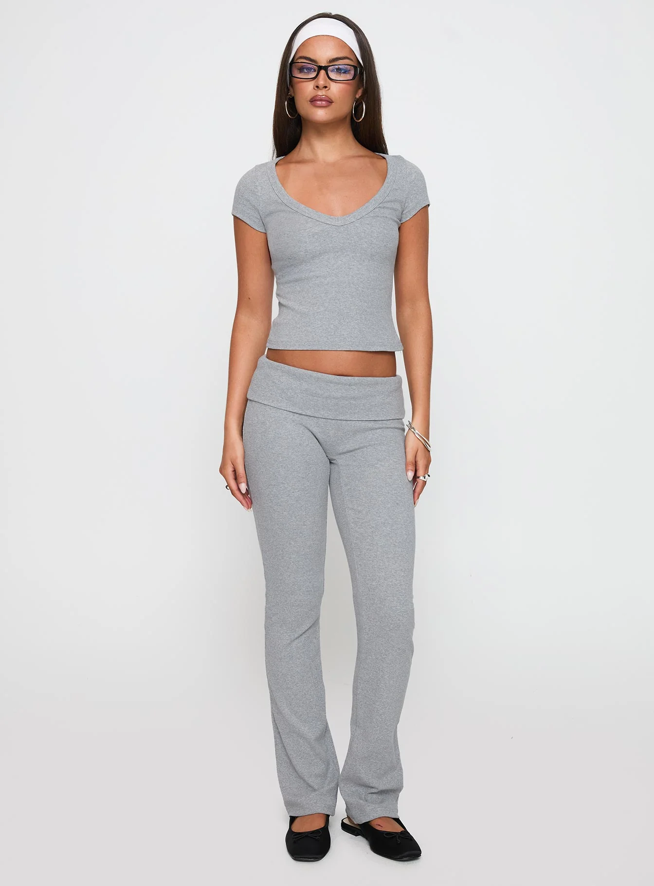 Truth Be Told Straight Leg Pant Grey Marle