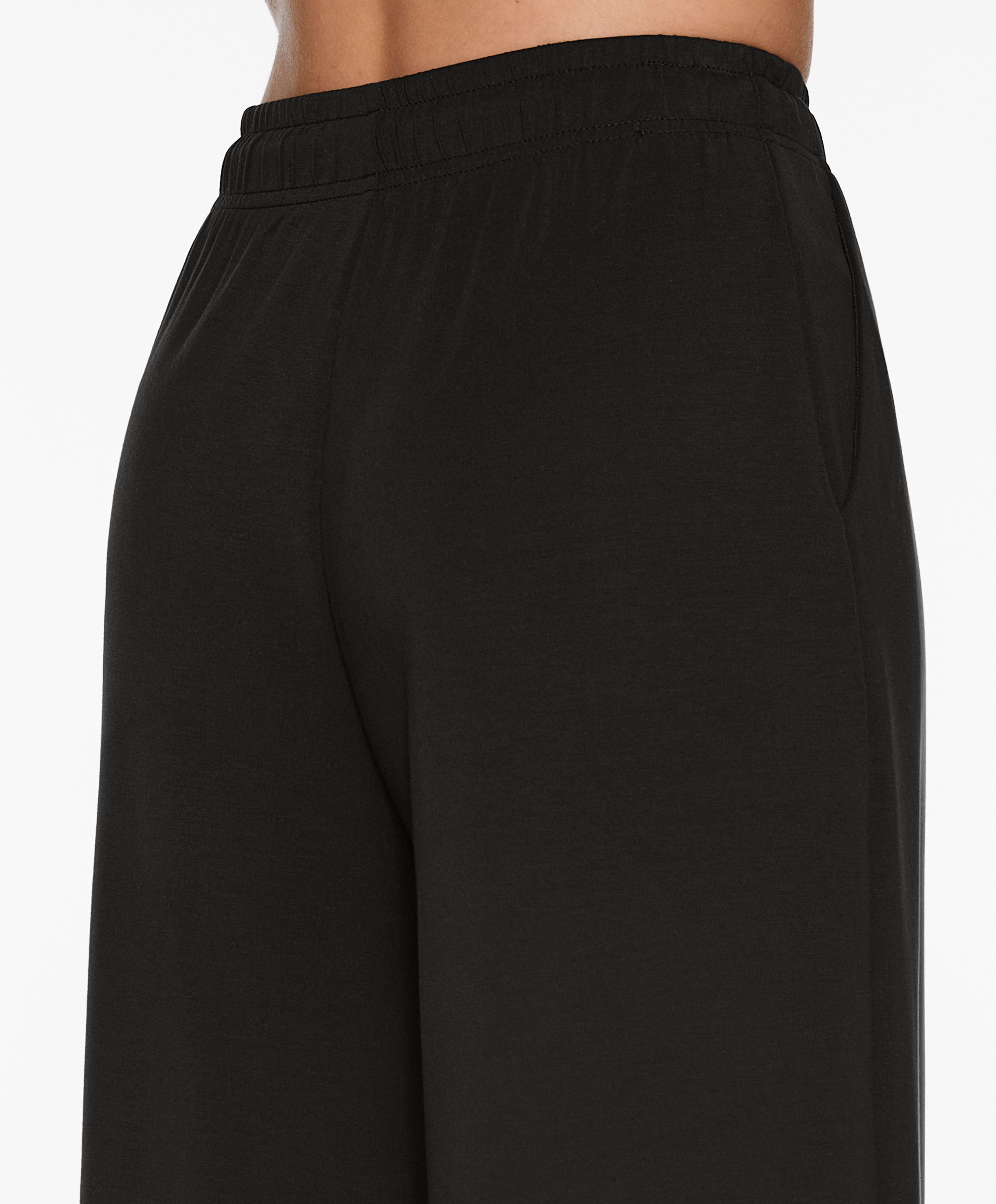 OYSHO Soft-touch wide-leg crop trousers with modal