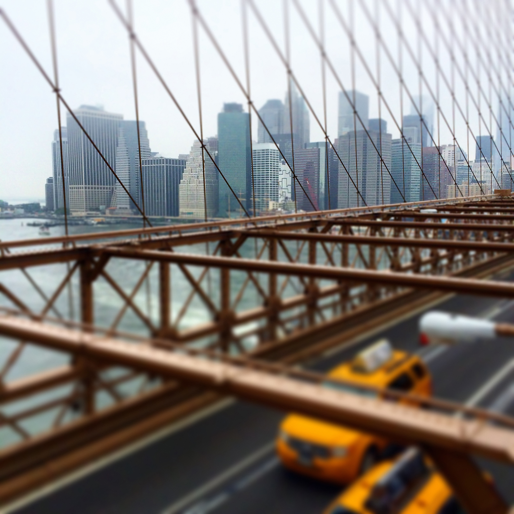 Foto op plexiglas Brooklyn Bridge 120x120 cm