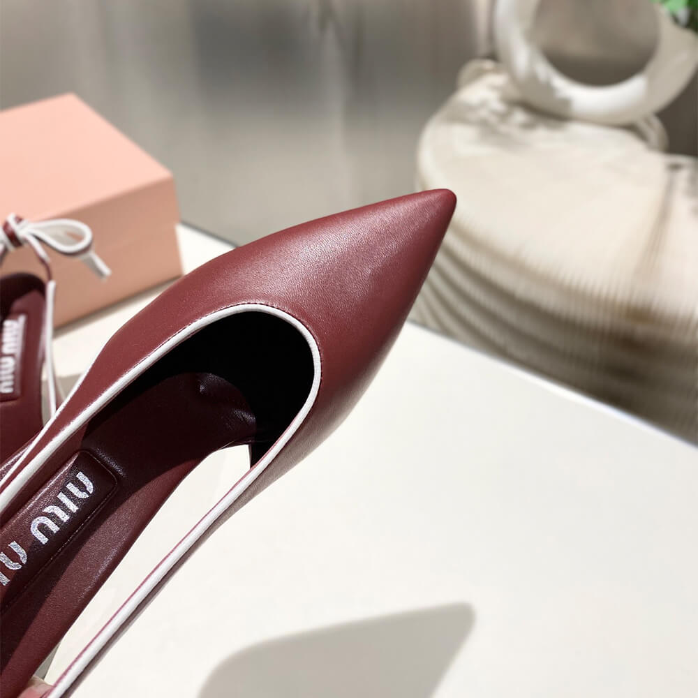 MiuMiu Nappa leather slingback pumps - Top Club