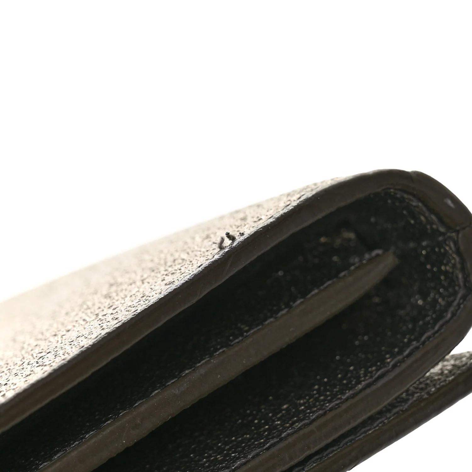 Grained Metallic Calfskin Monogram Chain Wallet Bronze - Top Club