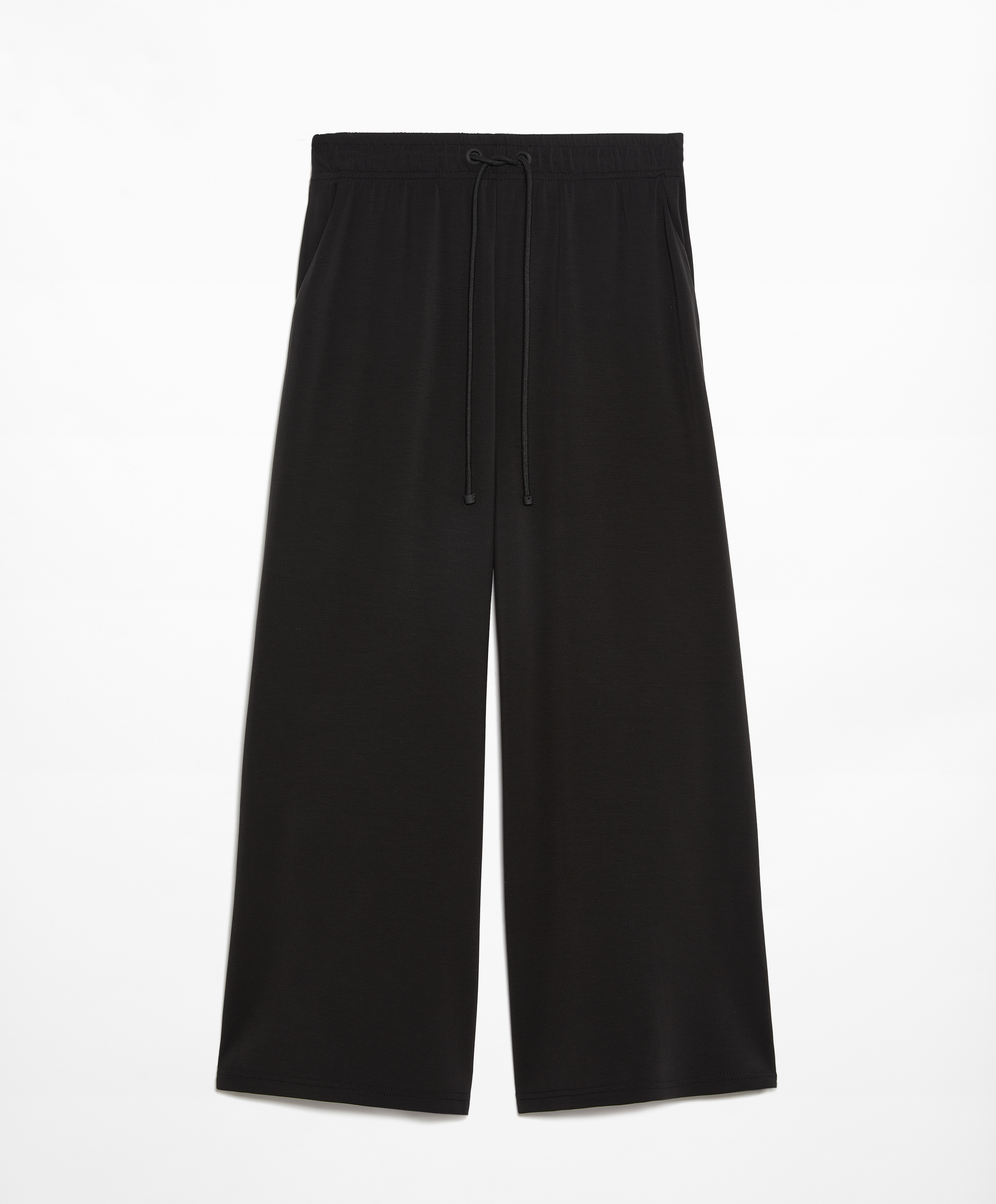 OYSHO Soft-touch wide-leg crop trousers with modal