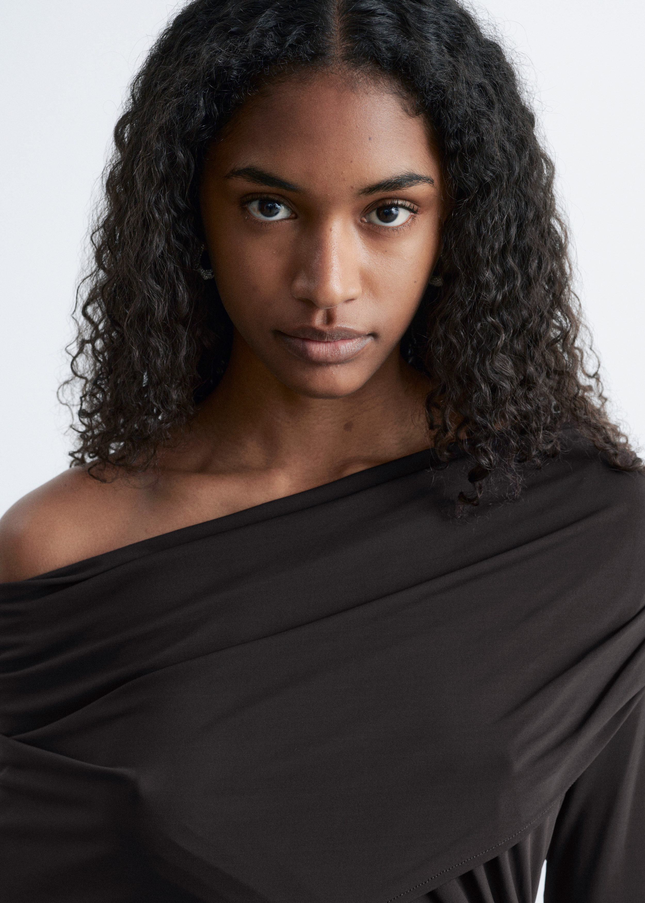 & Other Stories DRAPED MIDI DRESS