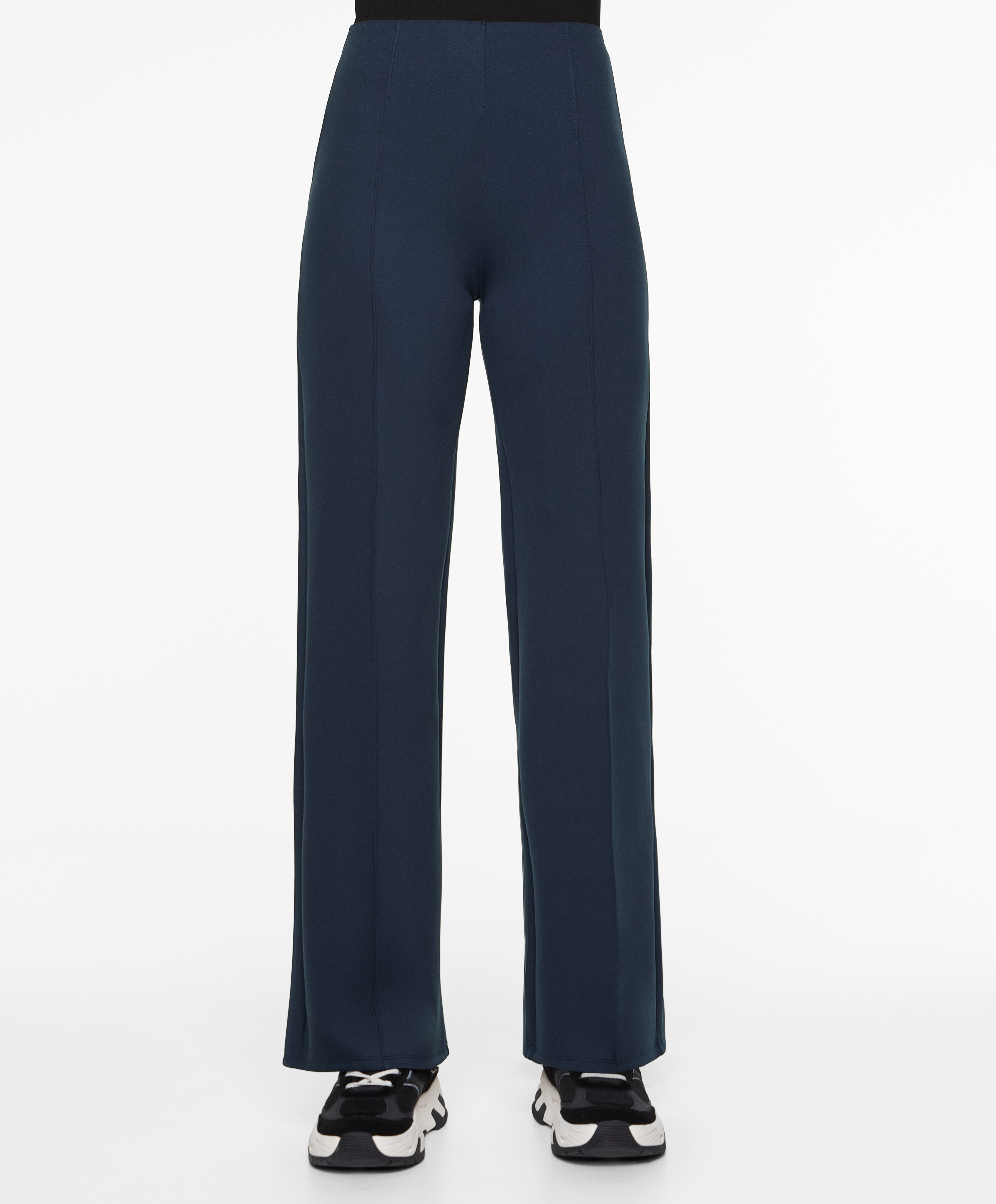 OYSHO Neoprene-effect straight-leg trousers