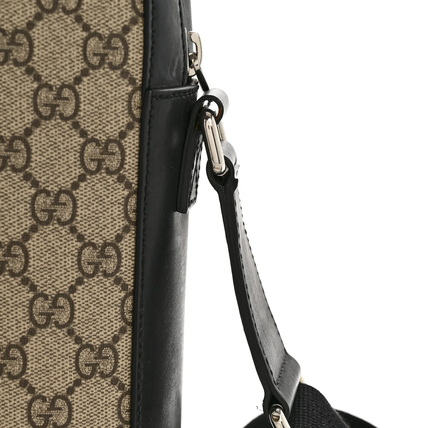 GG Supreme Monogram Flat Messenger Bag Beige Black New Acero - Top Club