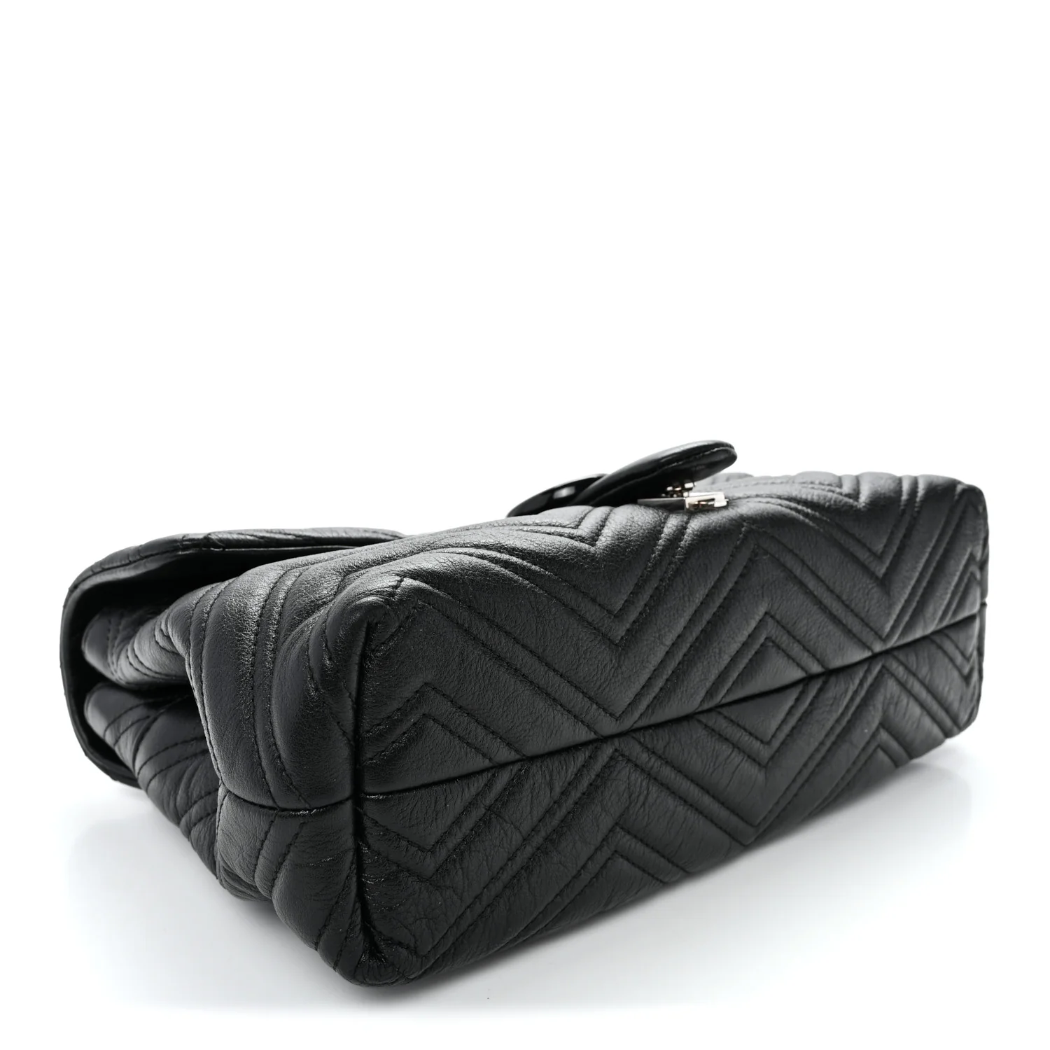 Soft Calfskin Matelasse Medium GG Marmont Shoulder Bag Black - Top Club