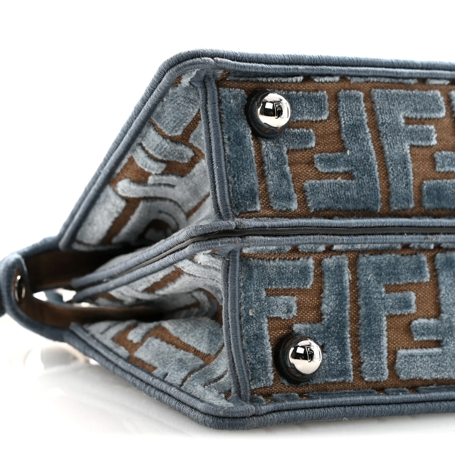 Velvet Jacquard FF Small Peekaboo I SEE U Satchel Anice - Top Club