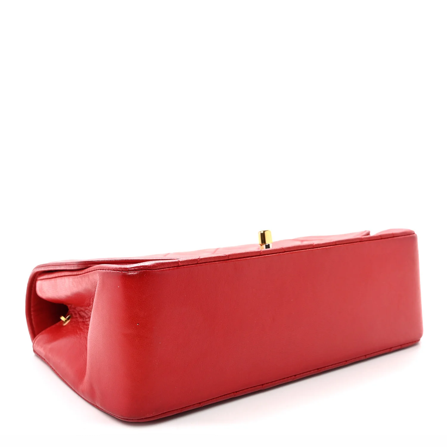 Lambskin Quilted Small Single Flap Red - Top Club