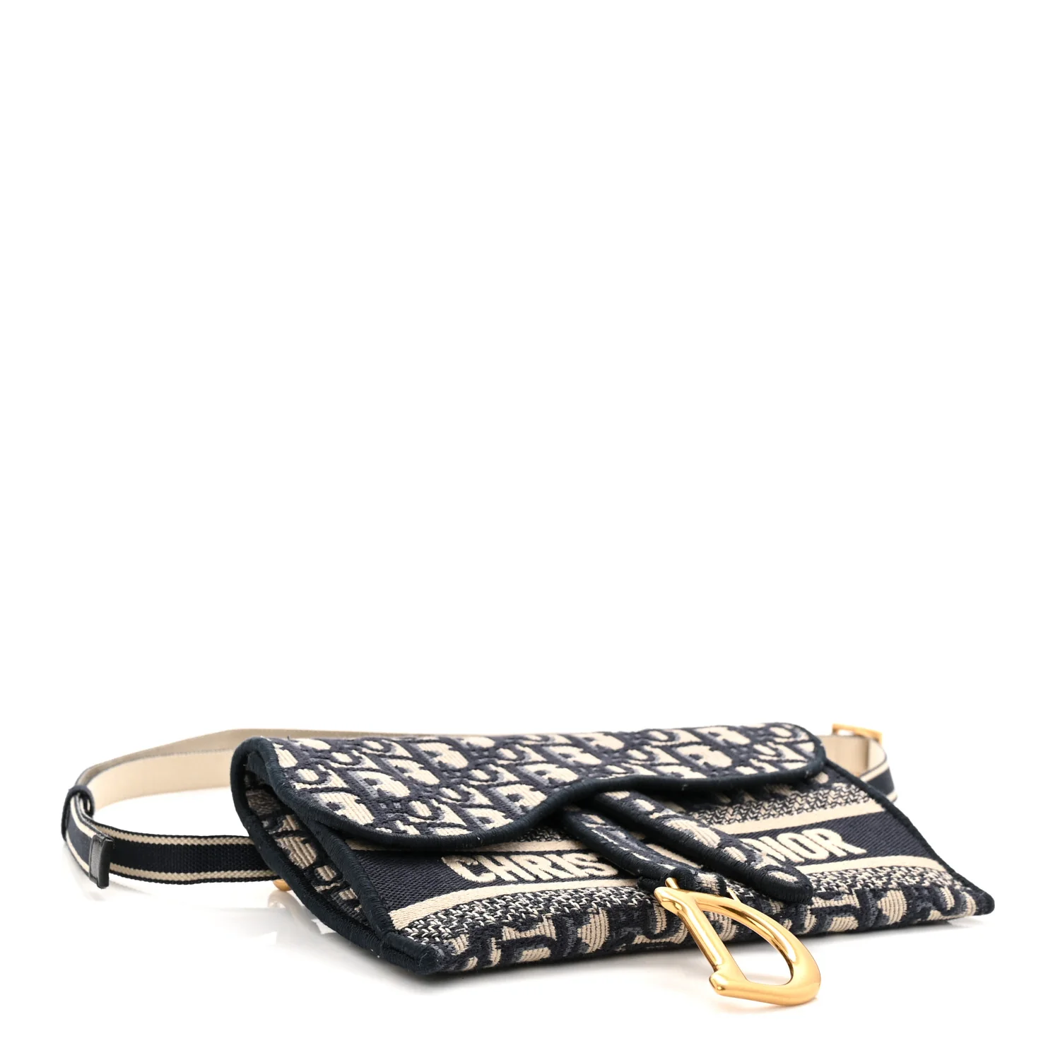 Oblique Slim Saddle Pouch Blue - Top Club